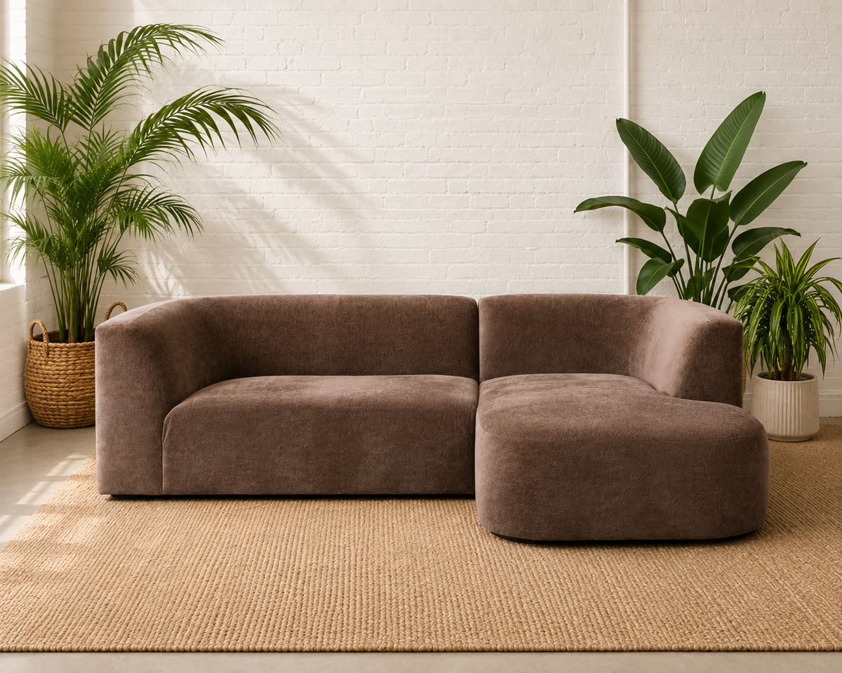 Bonnie 2 Piece Sofa in Napa Brown