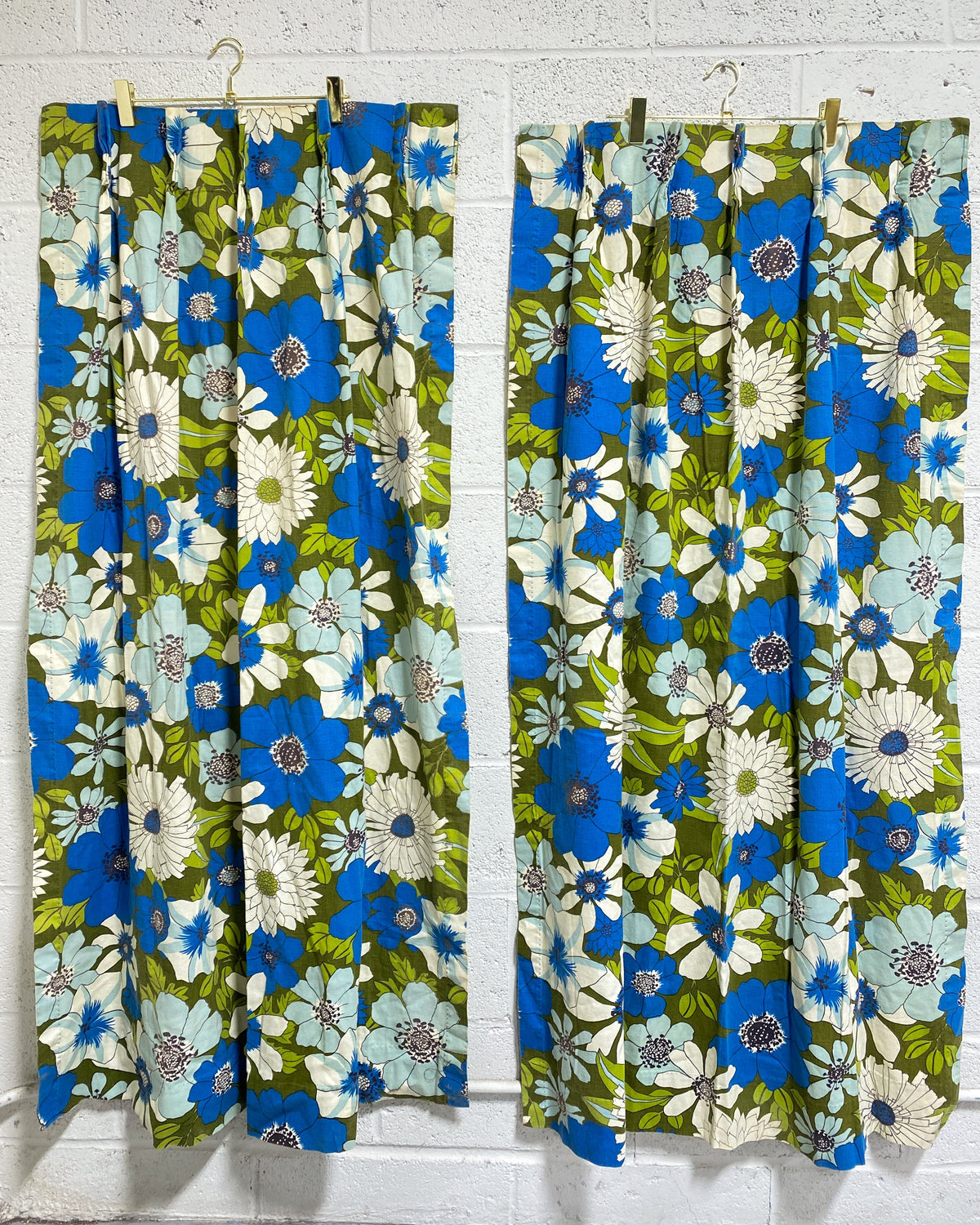 Vintage Floral Curtains - 2 Panels