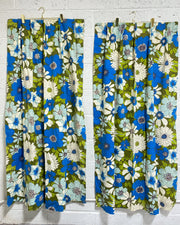 Vintage Floral Curtains - 2 Panels
