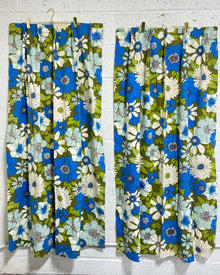 Vintage Floral Curtains - 2 Panels