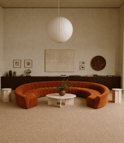 Burnt Orange Chic Circle Sofa