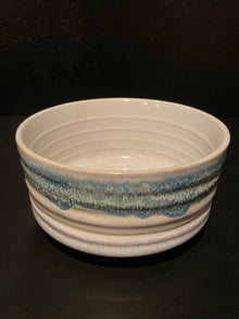 White and Turquoise Glaze Porcelain Bowl