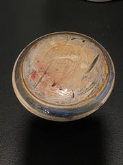Large Porcelain Red Oxide and Gray Blue Ginger Jar