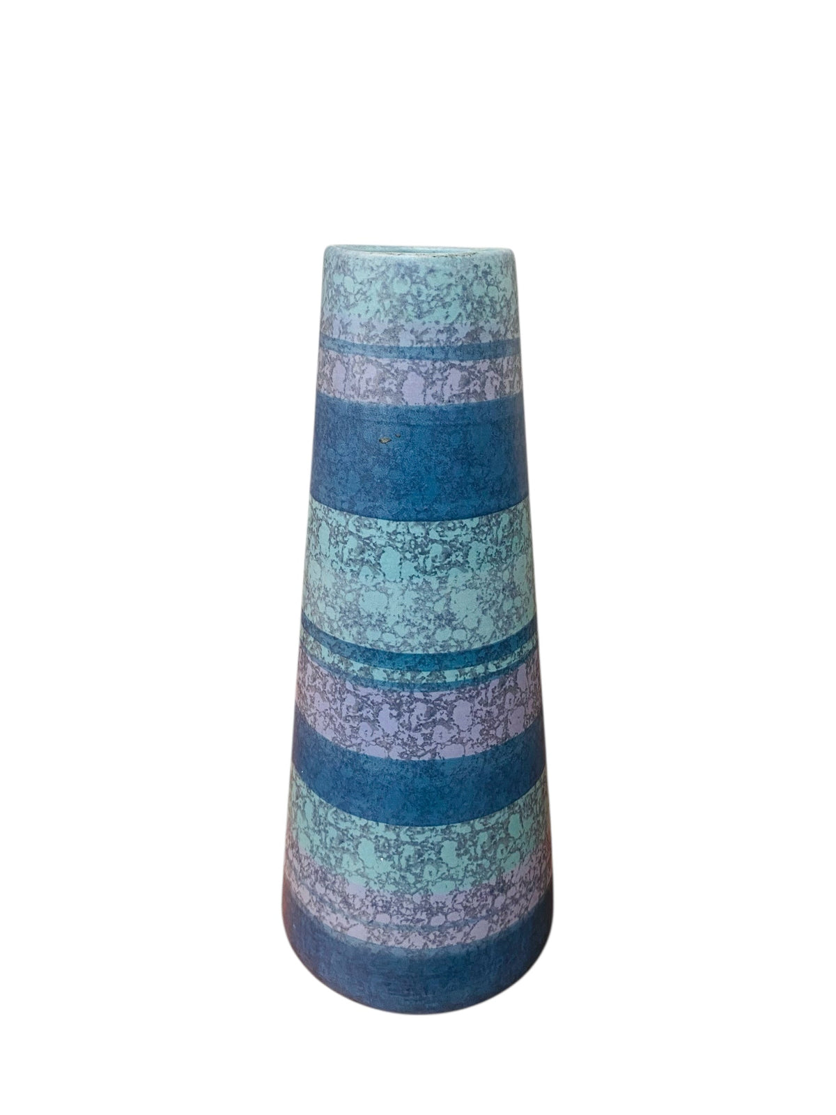 Midcentury Modern Blue Stripped vase