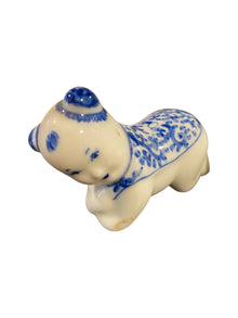 Pair of Blue and White Figures Chopstick Rests