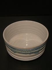 White and Turquoise Glaze Porcelain Bowl
