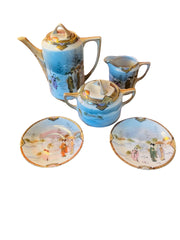 Antique Japanese Satsuma Tea Five Piece Set