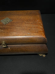 Large Elegant Jewelry Box with Brass Claw Foot