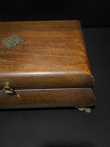 Large Elegant Jewelry Box with Brass Claw Foot