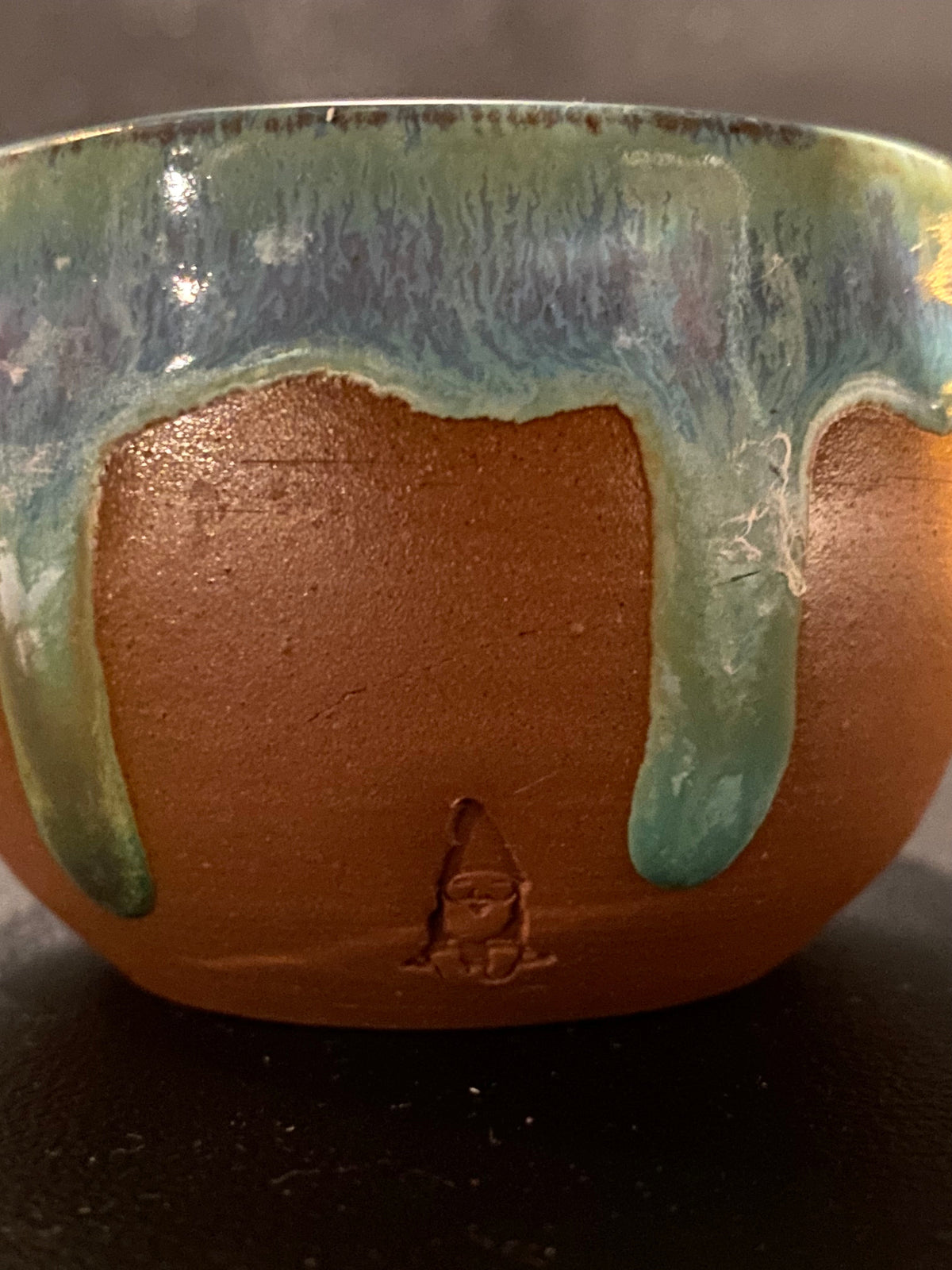 Small Blue Glazed Catchall by Larry Manning