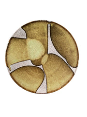 Green Moss Glaze Studio Pottery Round Tray