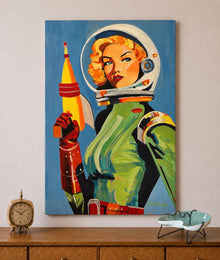 Space Girl #4 Painting by Jean Bradley