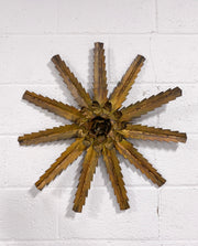 Vintage Gilt Metal Sunburst Wall Hanging
