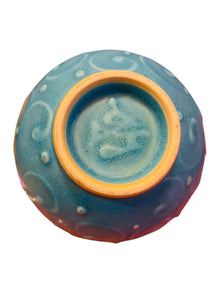 Small Whimsical Turquoise weed Pot
