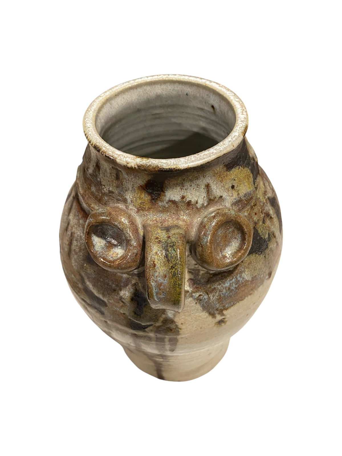 Picasso Influenced Owl Studio Pottery