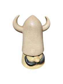 Mid Century Viking with Tan Hat Ceramic Stoneware Shaker