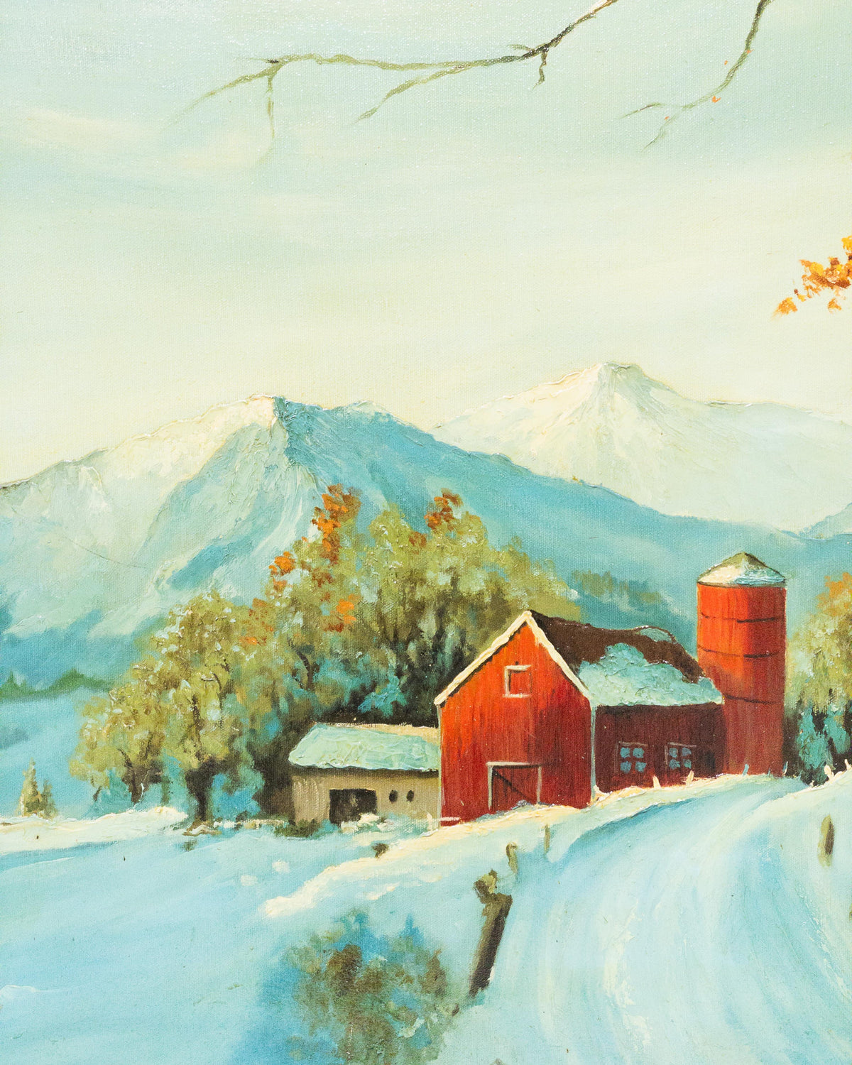 Winter at Home Oil Painting by J Gaines