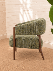 Abby Textured Accent Chair in Sage Amber