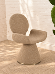 Adler Pedestal Dining Chair in Sand
