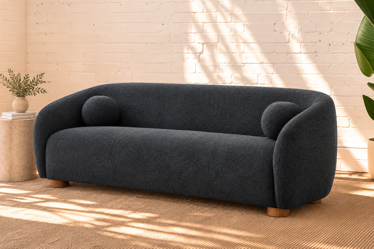 Amara Sofa in Dark Lagoon Blue