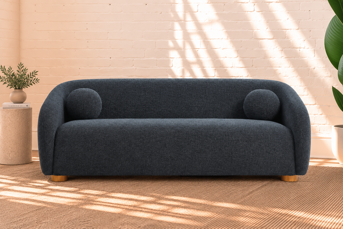 Amara Sofa in Dark Lagoon Blue