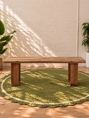Asher Natural Teak Wood Outdoor Dining Table