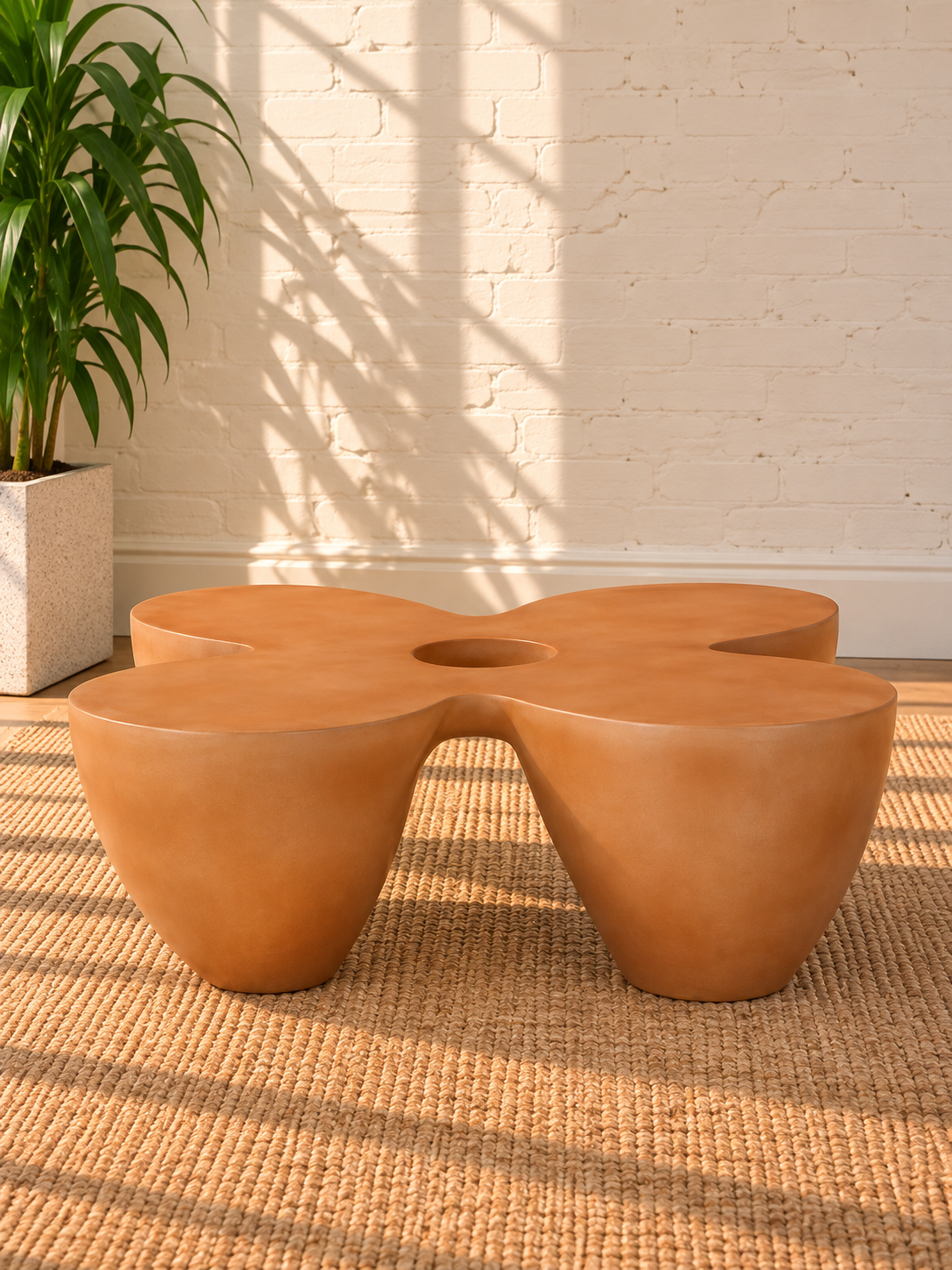 Aster Sculptural Amber Concrete Coffee Table