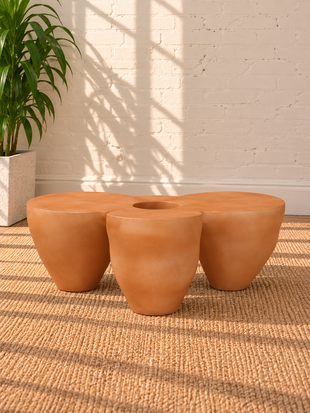 Aster Sculptural Amber Concrete Coffee Table