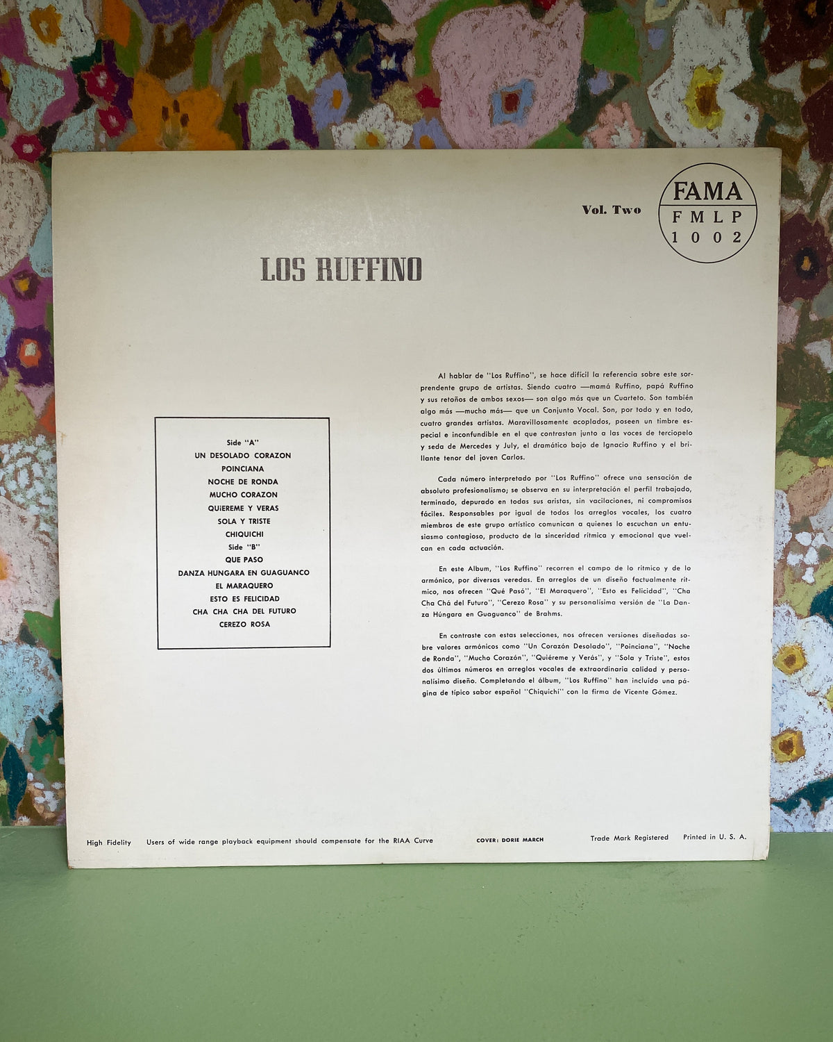 Los Ruffino Volume 2, Framed