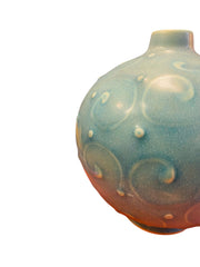 Small Whimsical Turquoise weed Pot