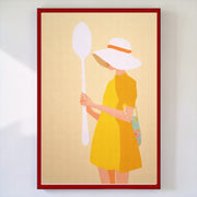 La Cuillère Giclee in Red Frame