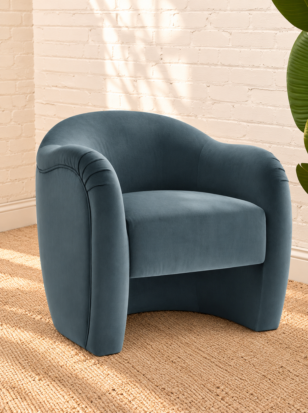 Capri Lounge Chair in Slate Blue