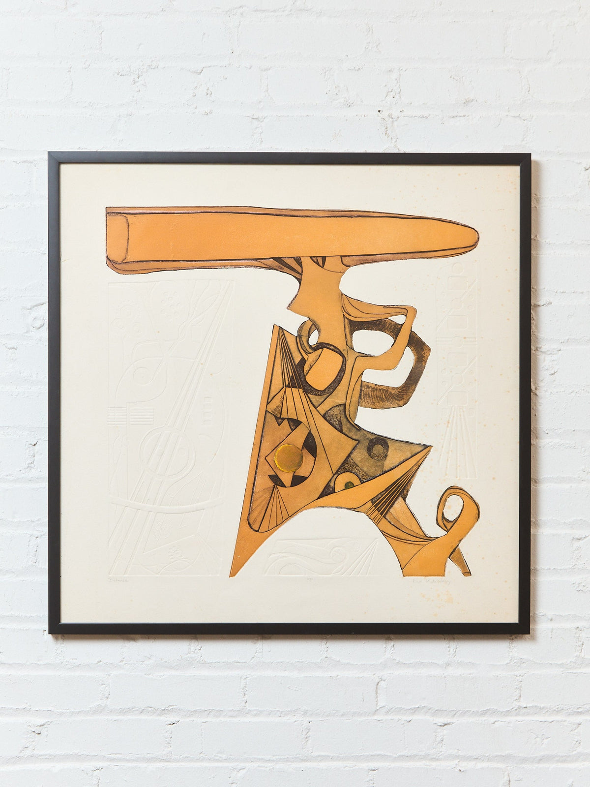 Large Embeded Rusty Geometric Abstract by Eva Koloswary
