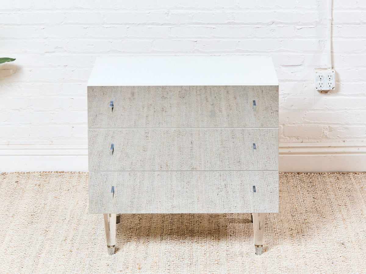 1970s Vintage Atomic Glass Dresser, 32-Inch