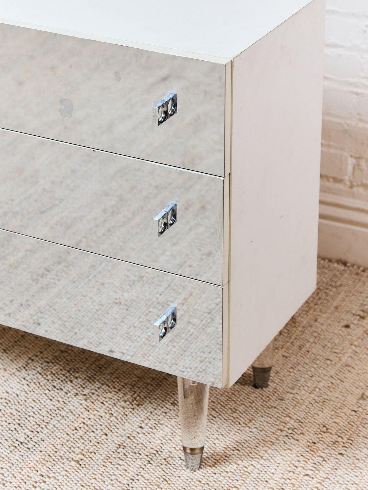 1970s Vintage Atomic Glass Dresser, 32-Inch