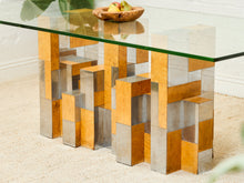 Rare Paul Evans Mid Century Cityscape Burlwood and Chrome Dining Table