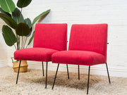 Milo Baughman for Pacific Iron in Viper Red Lounge Chair