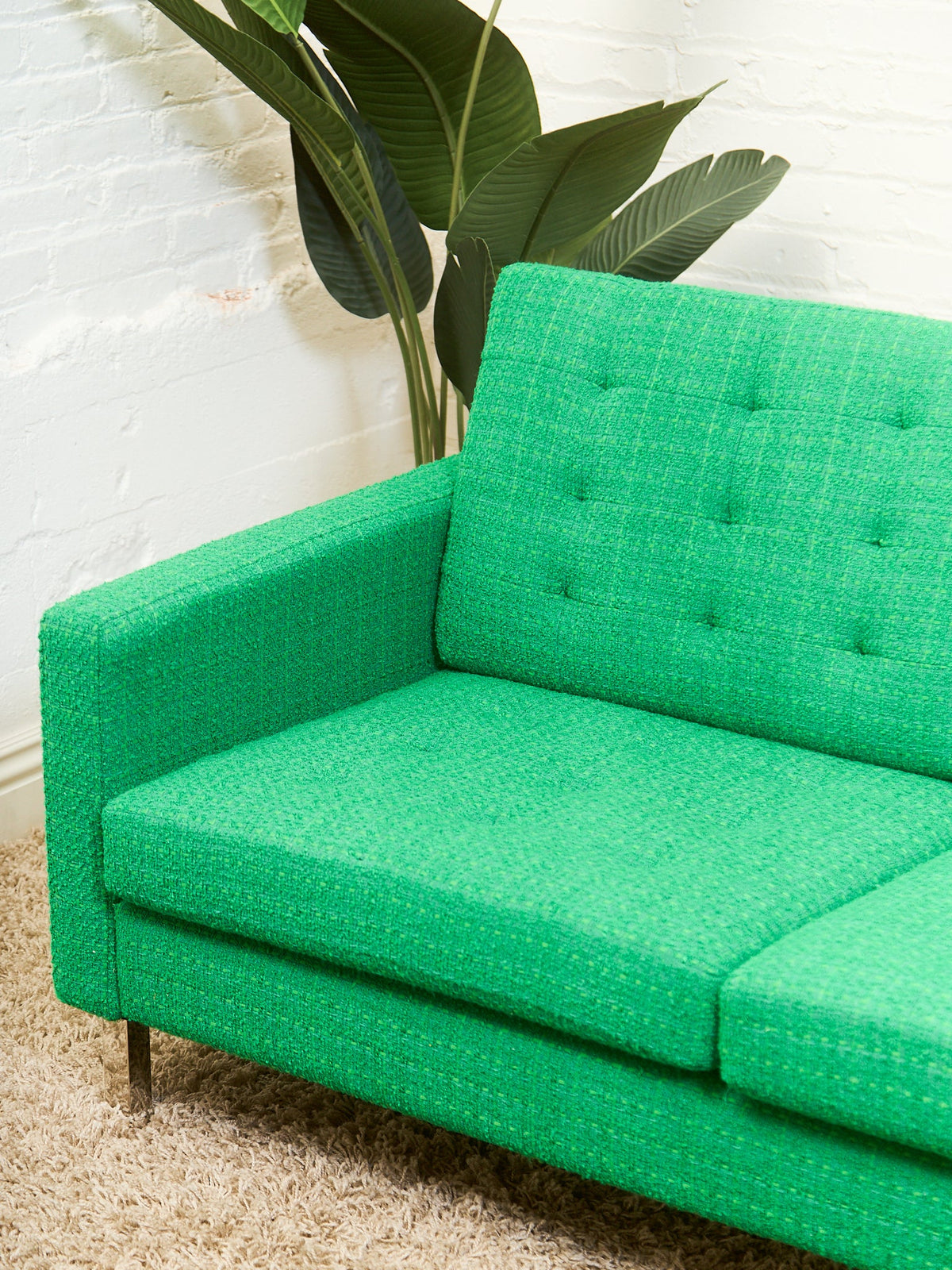 Don Sofa in Grass Green Tweed