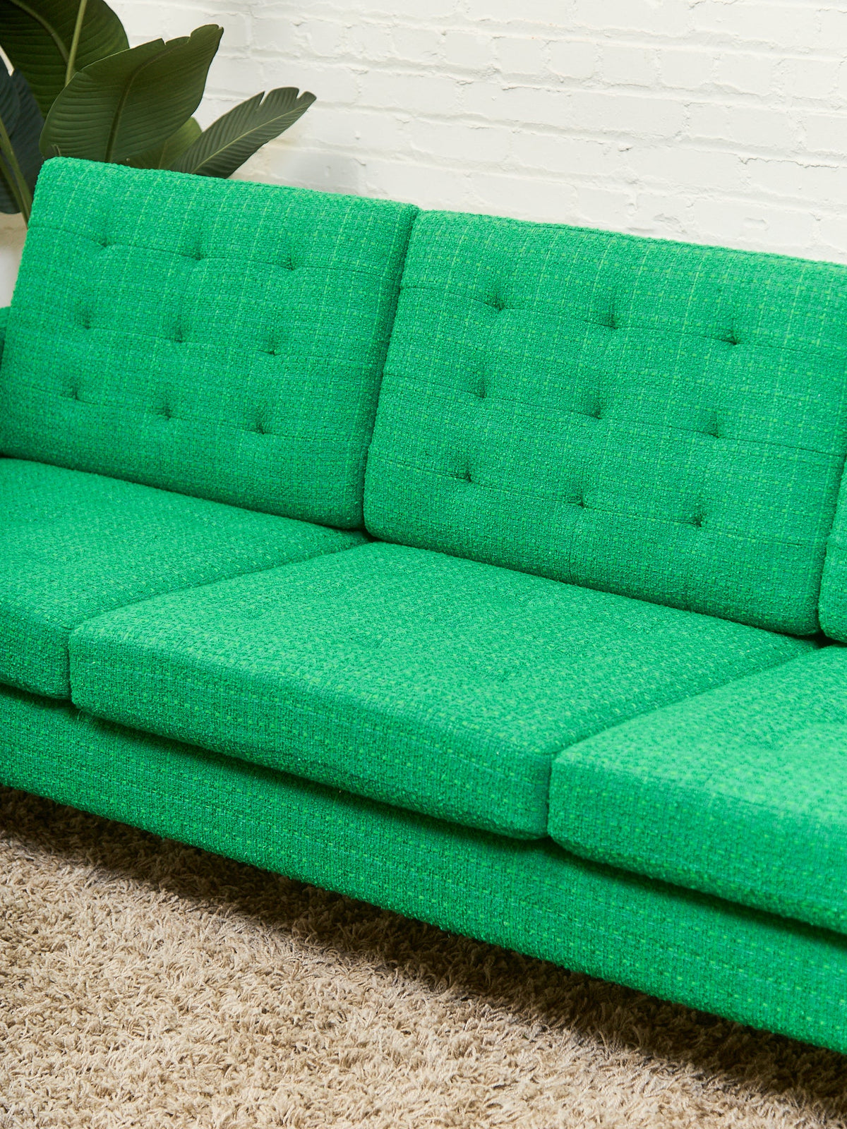 Don Sofa in Grass Green Tweed