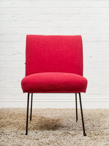 Milo Baughman for Pacific Iron in Viper Red Lounge Chair