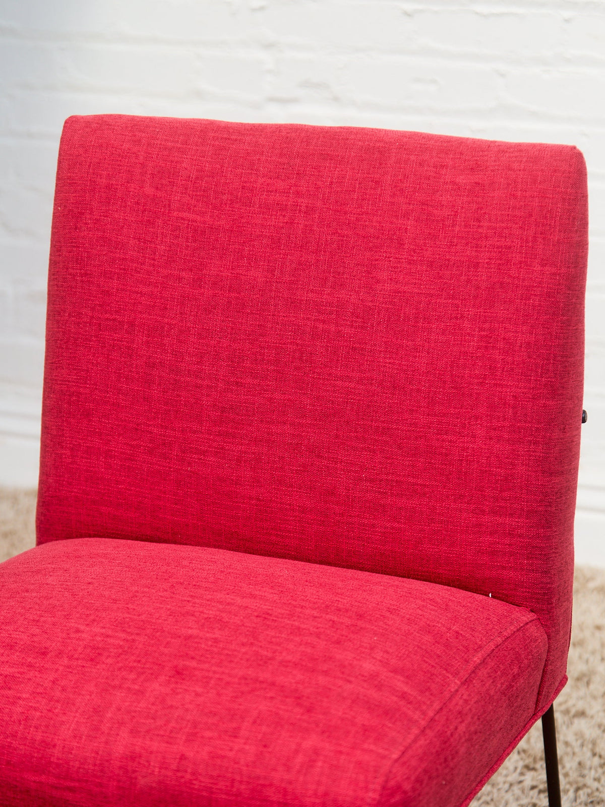 Milo Baughman for Pacific Iron in Viper Red Lounge Chair