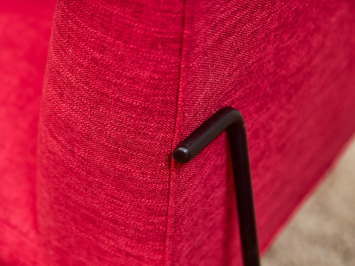 Milo Baughman for Pacific Iron in Viper Red Lounge Chair