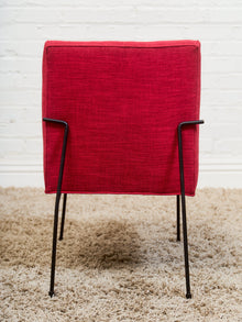 Milo Baughman for Pacific Iron in Viper Red Lounge Chair