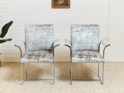 Milo Baughman Dining Chairs in Knoll Fabric set of 8