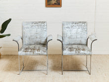 Milo Baughman Dining Chairs in Knoll Fabric set of 8