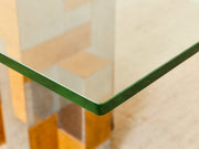 Rare Paul Evans Mid Century Cityscape Burlwood and Chrome Dining Table