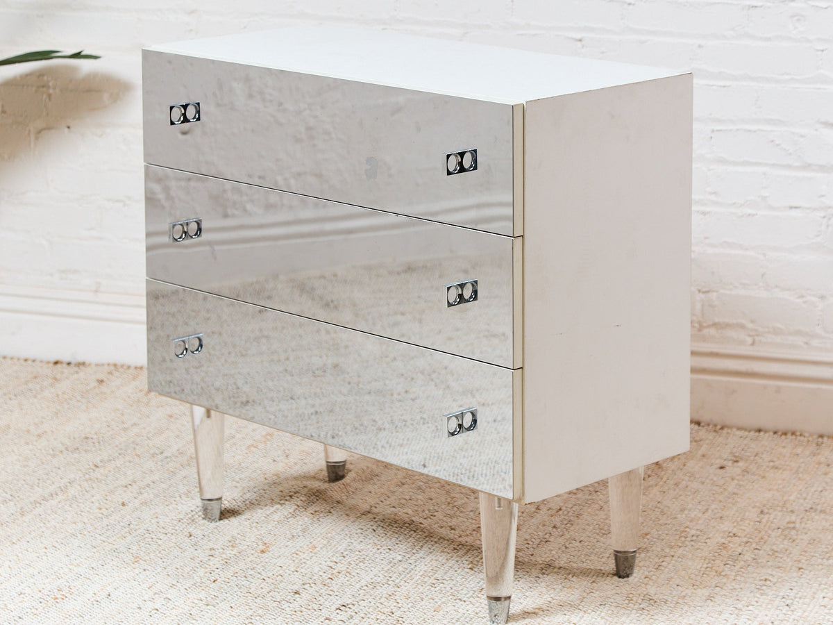 1970s Vintage Atomic Glass Dresser, 32-Inch