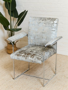 Milo Baughman Dining Chairs in Knoll Fabric set of 8