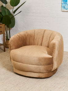 Rowan Swivel Chair in Maya Caramel Fabric