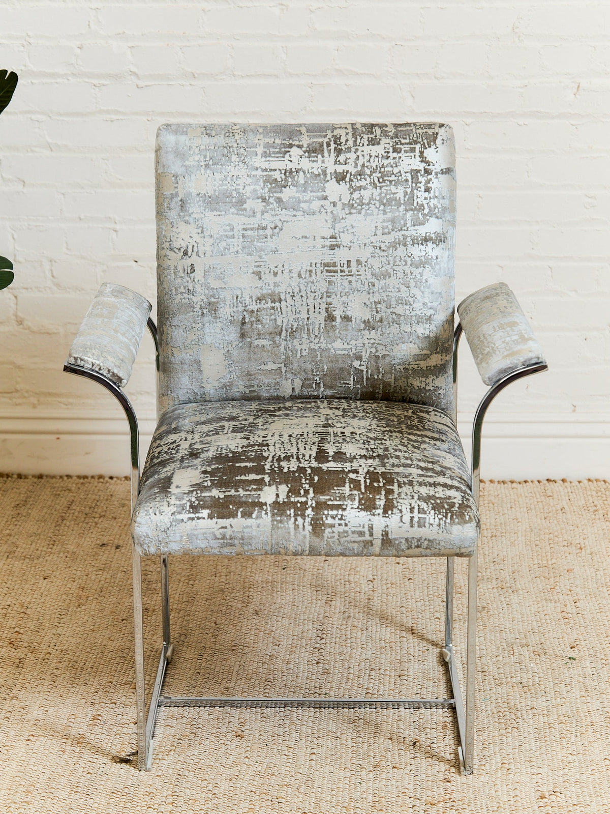 Milo Baughman Dining Chairs in Knoll Fabric set of 8
